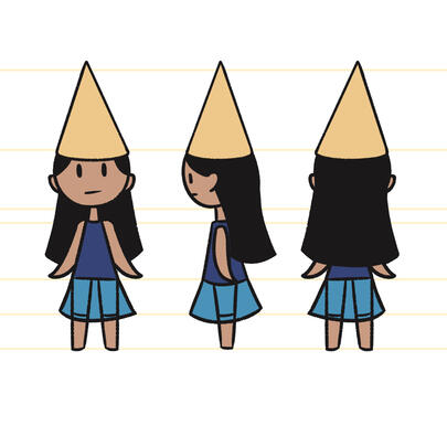 "incognito" character model sheet (2023)