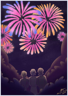 fireworks, above us (the idolm@ster sideM fanart, 2023)