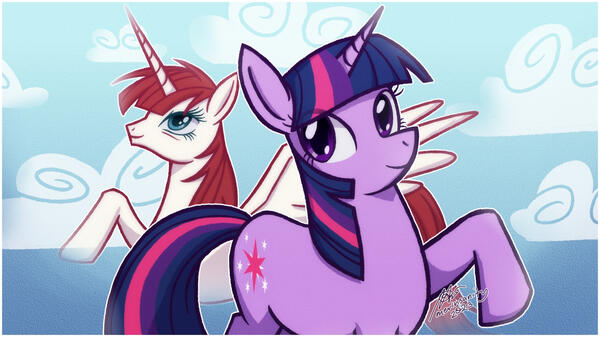 twilight sparkle & fausticorn (my little pony fanart, 2023)